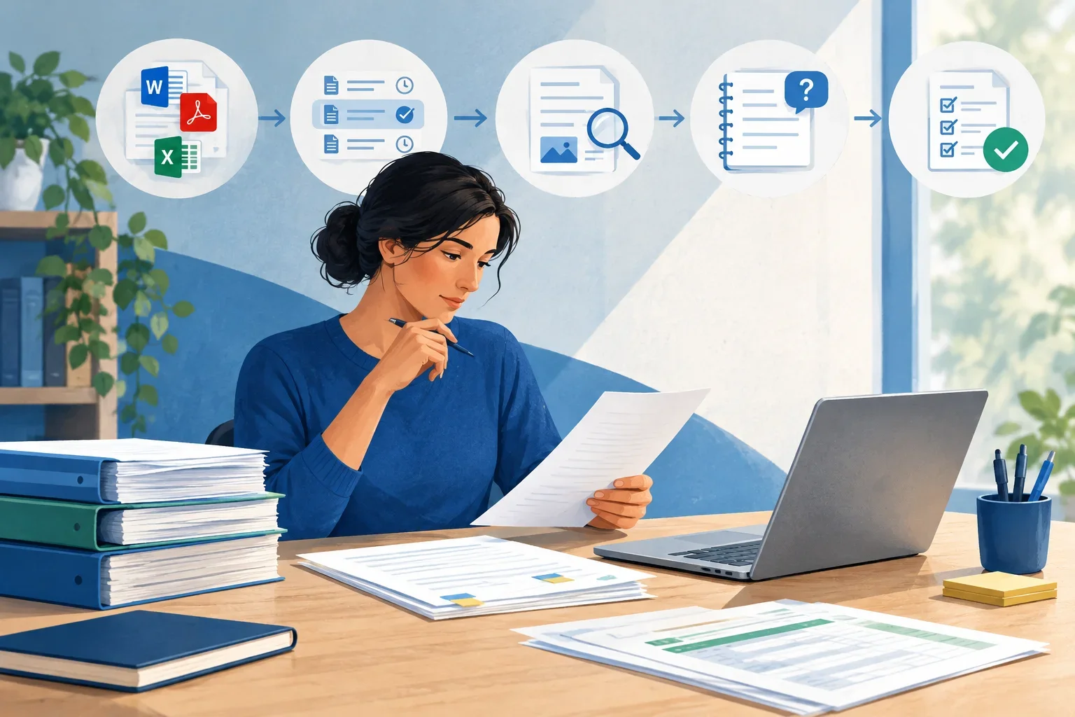Editorial illustration for A practical workflow for reviewing learner work in Word, PDF and Excel