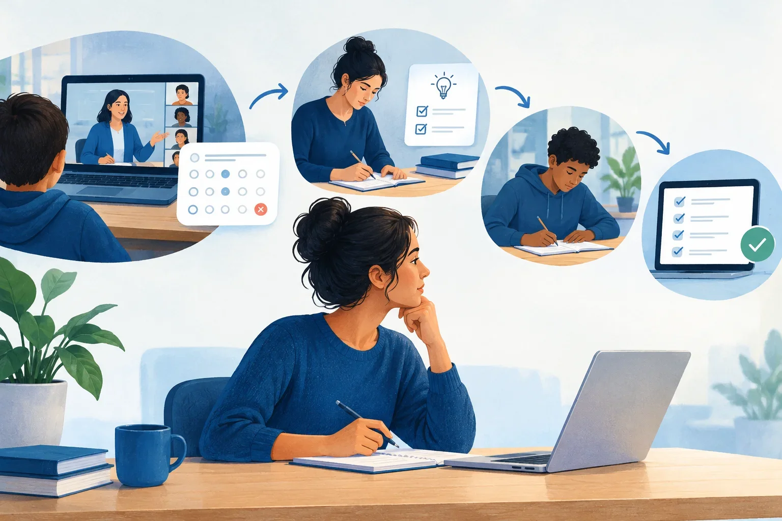 Editorial illustration for After the live lesson: turn quick-check responses into a focused follow-up
