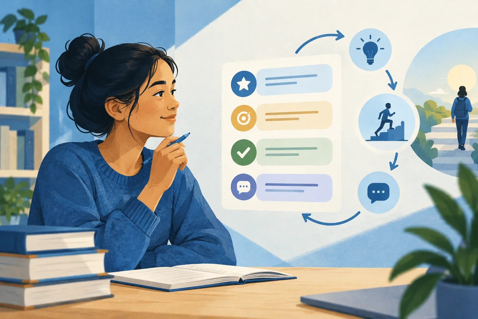 Editorial illustration for Make feedback actionable: give learners a clear next step