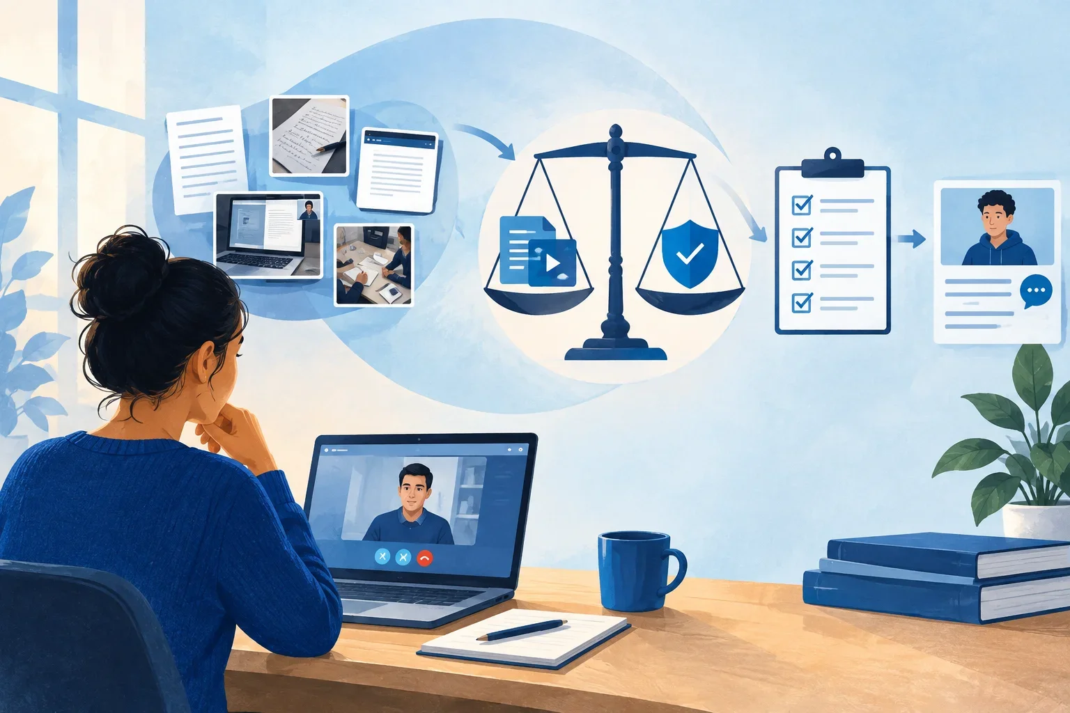 Editorial illustration for Plan a proportionate evidence review for remote assessment